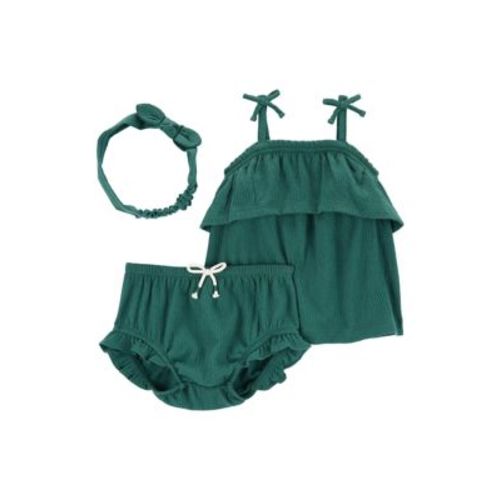 Baby Girls 3 Piece Gauze Ruffle Set (3M)