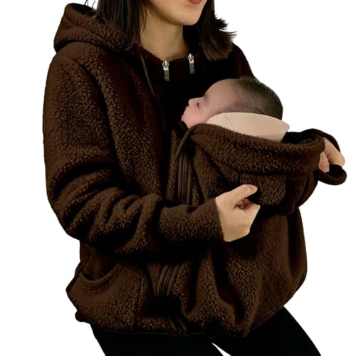 Little Snug Fleece Baby Carrier Jacket Kangaroo Hoodie for Mom and Baby | Little Snug Fleece Baby Wearing Jacket for Mom, Cozy Soft Warm Daily Wear, Oversized Kangaroo Pouch Carrier Hoodie 2026