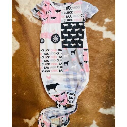 Farm girl baby sleep sack