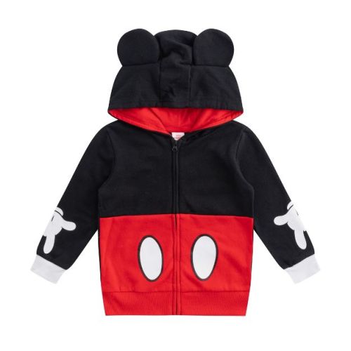 Disney Mickey Mouse Boys Zip Up Hoodie with Ears for Infants and Toddlers Kids