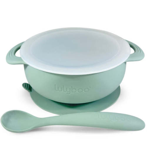 Lulyboo Suction Silicone Bowl with Spoon & Lid