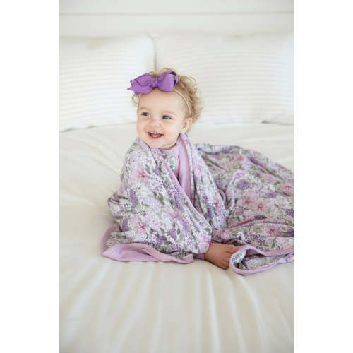 Double Sided Bamboo Kids Blanket in Lavender Lullaby | Caden Lane