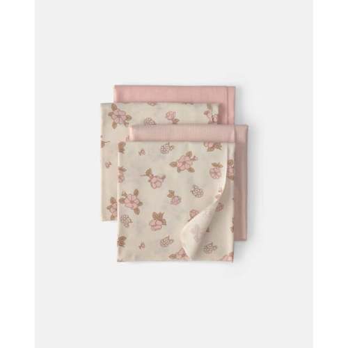 Baby 4-Pack Floral Receiving Blankets - Pink/Ivory | Carter's