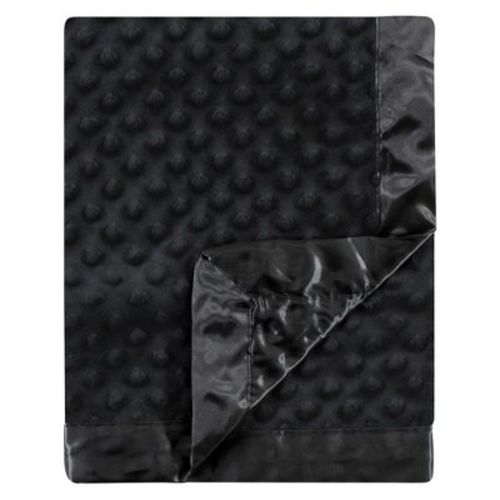 Hudson Baby Infant Baby Plush Mink Blanket, Black, One Size