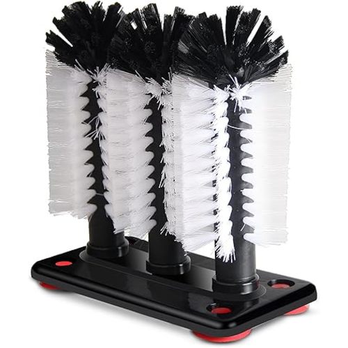 Glass Washer Brush Cleaner - 3 Brushes per Base