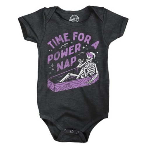 Time for A Power Nap Baby Bodysuit Funny Sarcastic Halloween Graphic Novelty Jumper For Infants - Crazy Dog Baby Bodysuit For Halloween Season 12