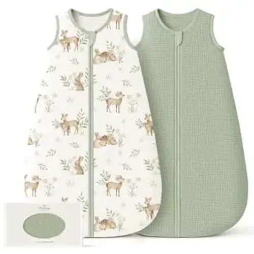 Konssy Muslin Baby Sleep Sack 6-12 Months, 0.8 TOG Baby Wearable Blanket