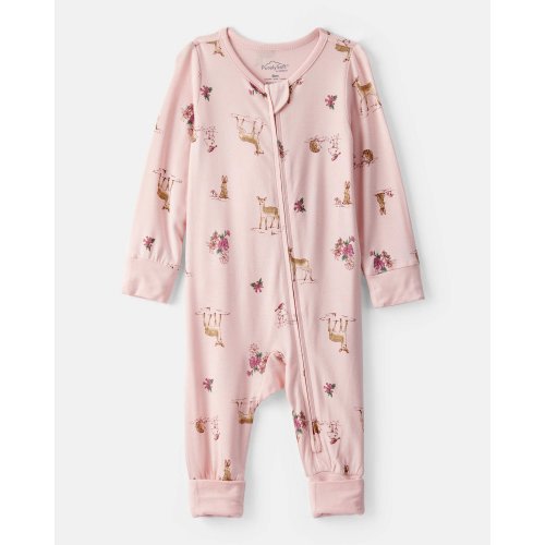 Baby Girl Deer & Floral Print PurelySoft Sleep & Play - Pink - Carter's | Carter's