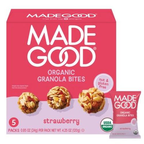 MadeGood Strawberry Organic Granola Bites - 4.25oz/5ct