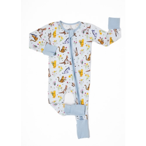 Winnie-the-Pooh in Bloom Bamboo Zippered Sleeper – Little Crowns & Capes