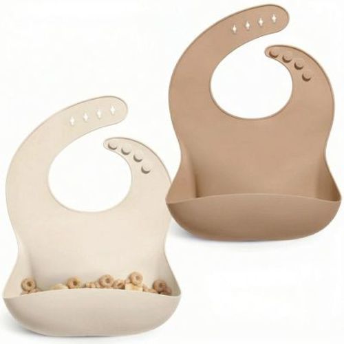 Sperric Silicone Baby Bibs Soft Durable, Easy-to-Clean Feeding Bibs for Babies and Toddlers