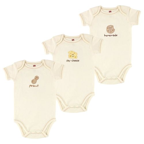 Touched by Nature Unisex Baby Organic Cotton Bodysuits - Peanut