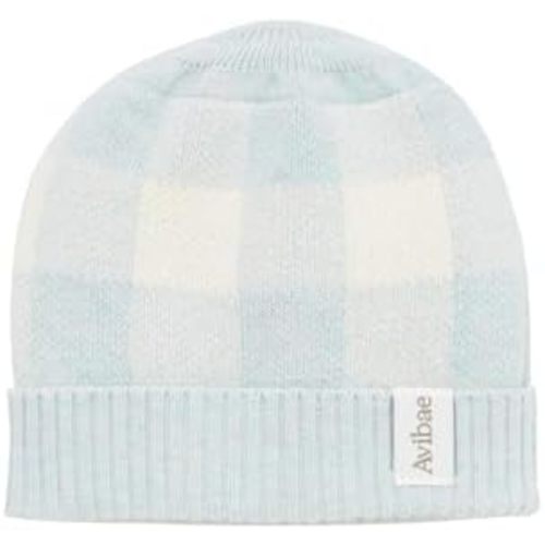 Avibae Baby Beanie Hat Winter 100% Cotton, Soft Warm Plaid Cap for Newborn Infant Boy Girl