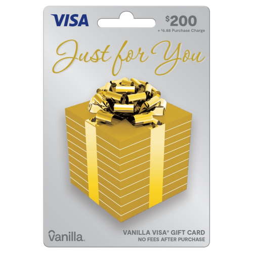 $200 Vanilla Visa Shiny Bow Gift Card (plus $6.88 Purchase Fee)