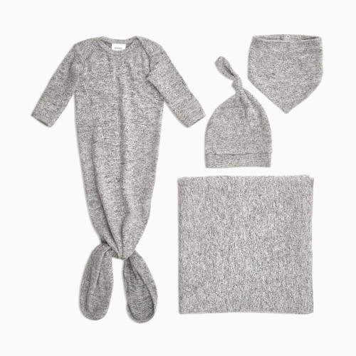 Aden + Anais Snuggle Knit Newborn Gift Set - Heather Grey