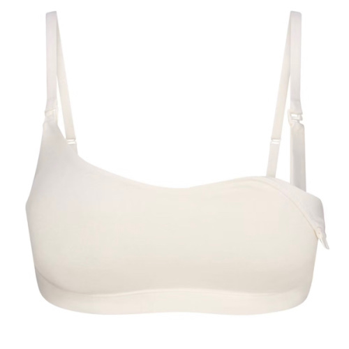 COTTON JERSEY MATERNITY NURSING SCOOP BRALETTE | MARBLE | SKIMS