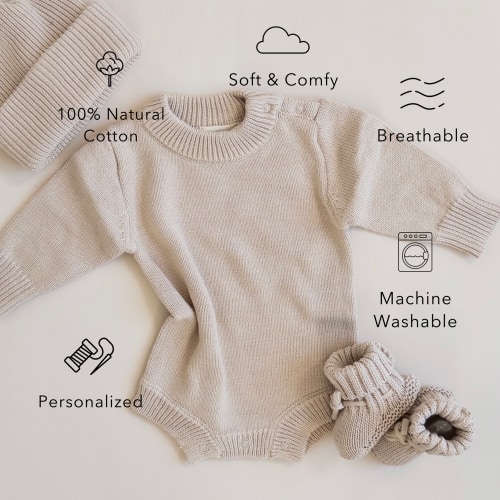 Knit Romper - Oat