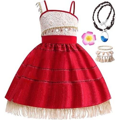 OFIHIDO Princess Costume for Girls,Princess Dress for Kids with Accessories,Halloween Costume for Girls Kids Dress Up