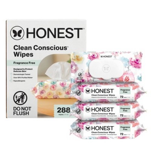 The Honest Company Sensitive Skin Baby Wipes - Rose Blossom - 288ct