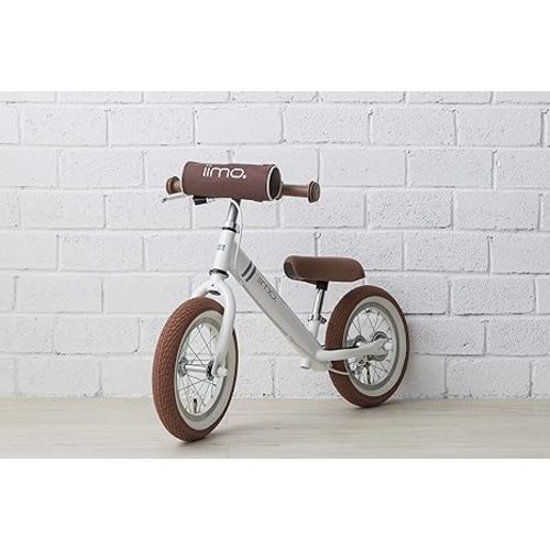 IIMO - 12 Sport Kids Balance Bike, No Pedal Training Bicycle, Lightweight Aluminum Alloy Frame, Air Filled Tires, for Toddlers and Children Ages 18 Months to 5 Years Old - White
