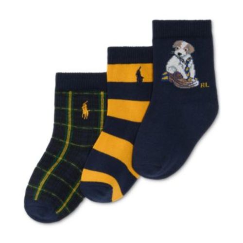Baby 3-Pk. Placed Dog Socks