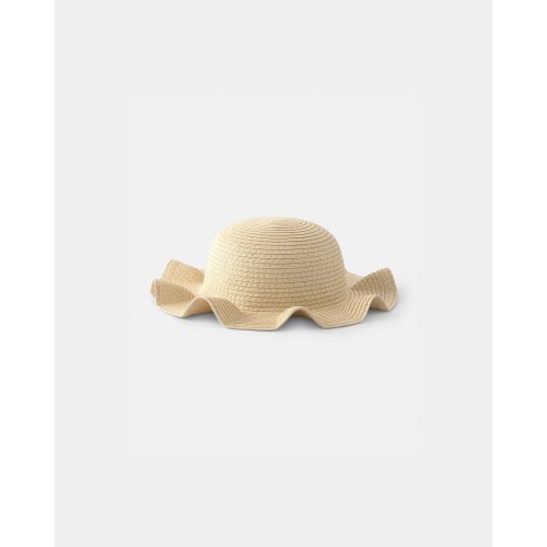 Baby Girl Straw Sun Hat - Tan | Carter's