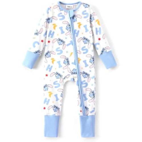 Disney Baby Organic Cotton Zipper Footie Clothes Romper Outfit for Nb-Inf
