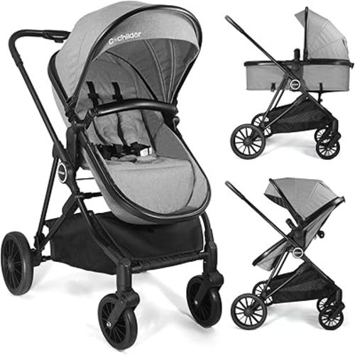 Lite 2.0 Baby Stroller with Newborn Mode, 2-in-1 Foldable Infant Stroller with Reversible Seat and UPF 50+ Canopy