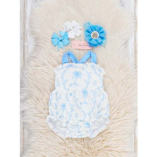 Island Breeze Palm Bubble Romper