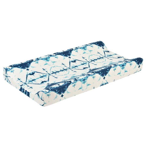 AOMPMSDX Soft Cotton Changing Pad Cover, Unisex, Blue & White