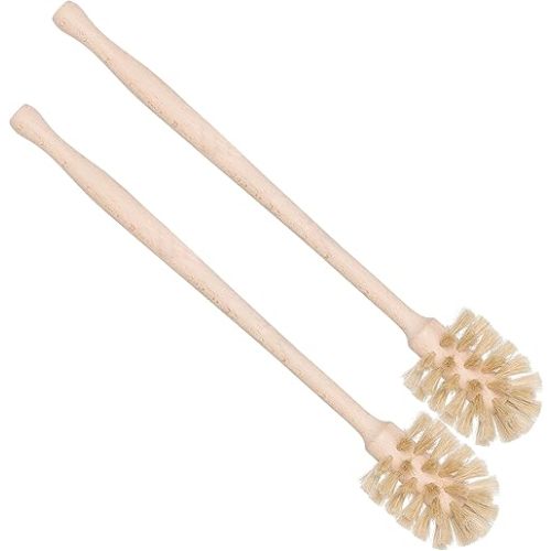Redecker Bottle Brush, Light Horsehair Bristles, 14 Inch Long, Set of 2 for Milk Bottles and Glassware, Made in Germany
