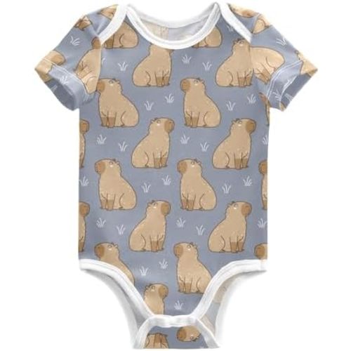Unisex Baby Short Sleeve Bodysuits Boy Girl Cotton Newborn Outfit Clothes 0-24 Months