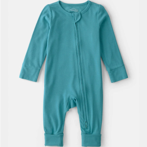 Baby PurelySoft 2-Way Zip Snug Fit Sleep & Play Pajamas - Blue | Carter's