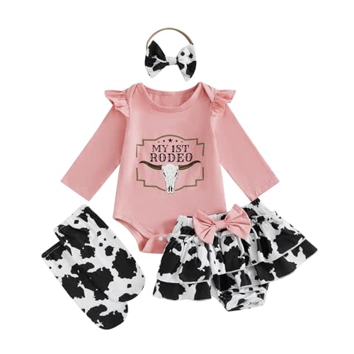 MERSARIPHY Daddys Girls Baby Girl Fall Outfit Newborn Long Sleeve Ruffle Romper Floral Dress Shorts Legging 4Pcs Clothes Set