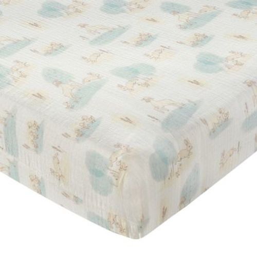 Lambs & Ivy Signature Organic Cotton Muslin Meadow Baby Fitted Crib Sheet