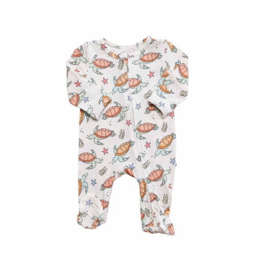 Zipper Footie in Turtley Rad | Caden Lane