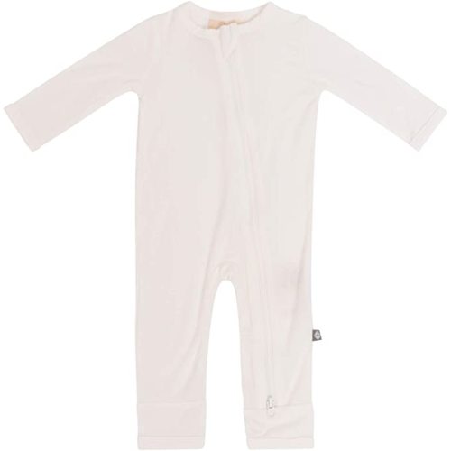 KYTE BABY Soft Bamboo Rayon Rompers, Zipper Closure, 0-24 Months - 0-3 Month - Cloud