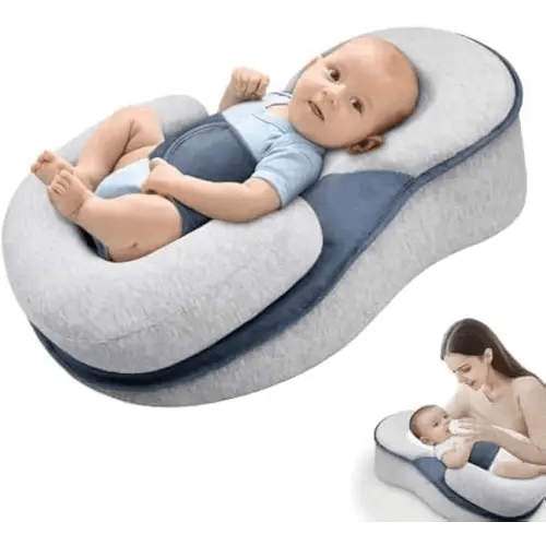 Baby Lounger Pillow for Infant Support Cushion Reflux Breastfeeding Pillow, Bottle Feeding, Tummy Time, Adjustable Baby Wedge Lounger Pillow for Reducing Spit-Up