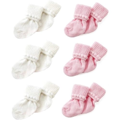 Nurses Choice 6 Pack Cotton Unisex Baby Socks (3-6 Months)