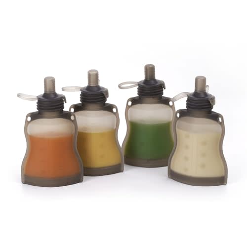 Haakaa Silicone Yummy Pouch (4.5 oz) – Reusable Snack Pouch for Babies/Toddlers/Kids – Leak-Proof, Food-Grade Silicone: Freezer & Dishwasher Safe (4-PK)