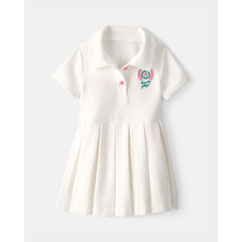 Baby Girl Pleated Tennis Dress - Ivory | Carter's