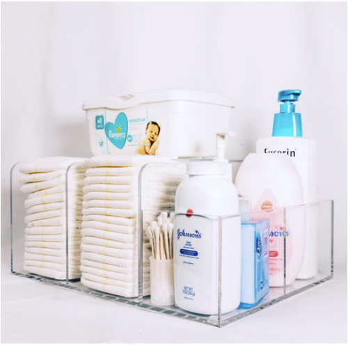 LELLOBABY™ - Deluxe Lucite Acrylic Diaper Caddy