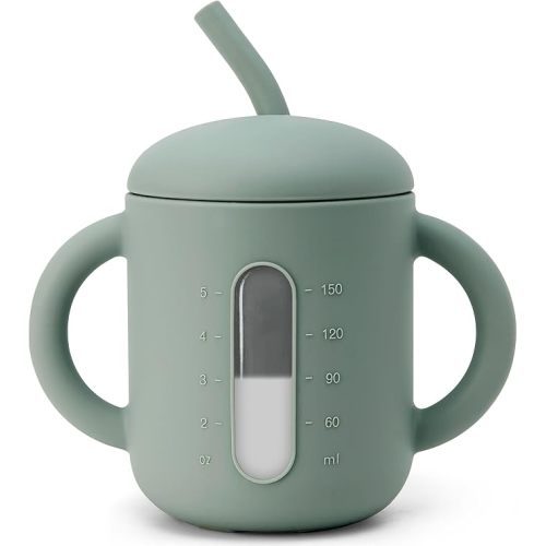 SAMiGO Silicone Baby Straw Cup Sippy Cup for 6+ Months, Infant to Toddler