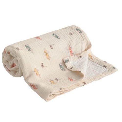 Lightweight Muslin Cotton Toddler Blanket, Breathable & Soft Summer Blanket for Crib & Stroller - NTBAY