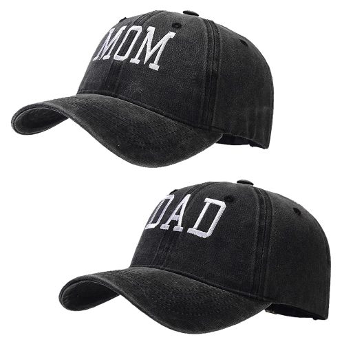 HAPEE Mom and Dad Hats, Girl Boy Mom Hat for Women Men,Adjustable Baseball Caps Gift for Couples Classic Gifts
