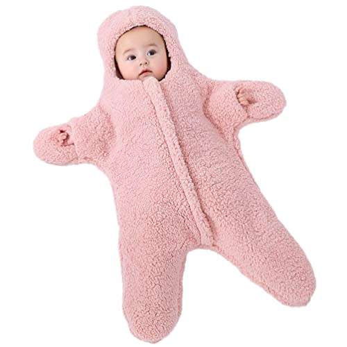 UAZNegozio Newborn Baby Boy Girl Winter Jumpsuit Outfit Hooded Onesie Thick Bodysuit Romper Cartoon Starfish Panda Coat