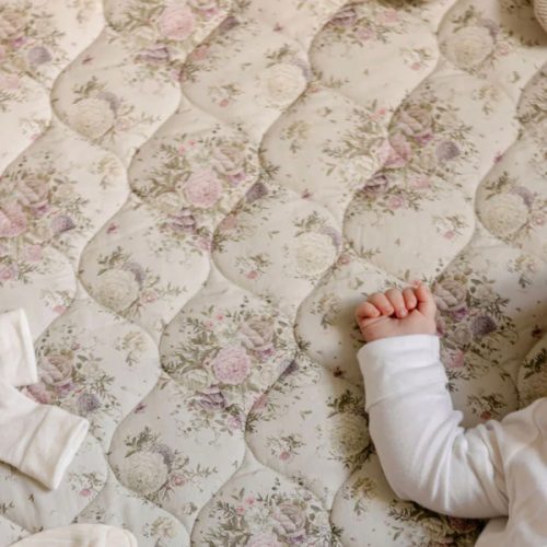 Antique Rose Quilted Playmat