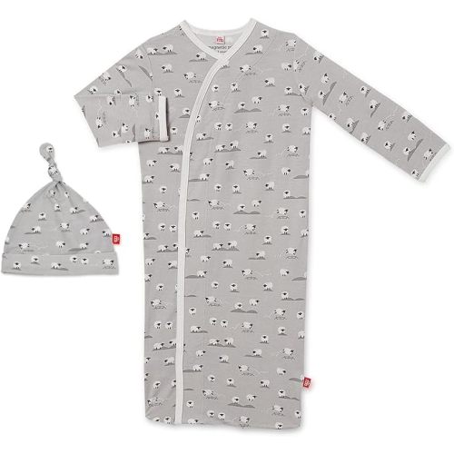Magnetic Me Modal Newborn Sleeper Gown & Hat Set | Silky Soft Modal Fabric Sleep Sack