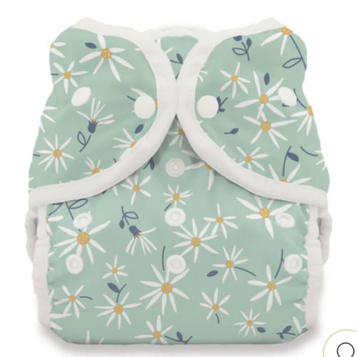 Thirsties Duo Wrap two-sized cloth diaper cover | Color: Woodland Aster | Size 1
