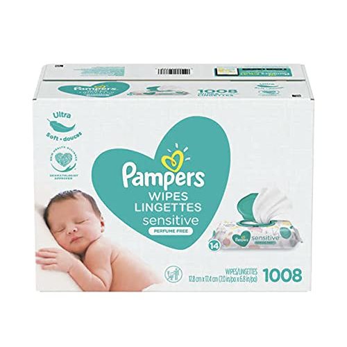 Pampers Baby Wipes Sensitive 18 count Pop-Top Packs, 1008 Wipes Total